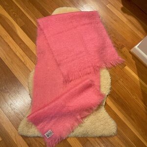 Vintage Glen Cree pink mohair scarf